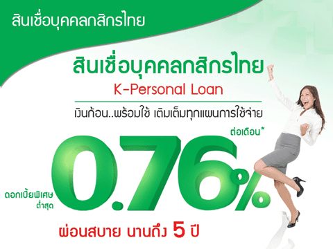 สมัครสินเชื่อบุคคล-กสิกรไทย สินเชื่ออนุมัติง่าย